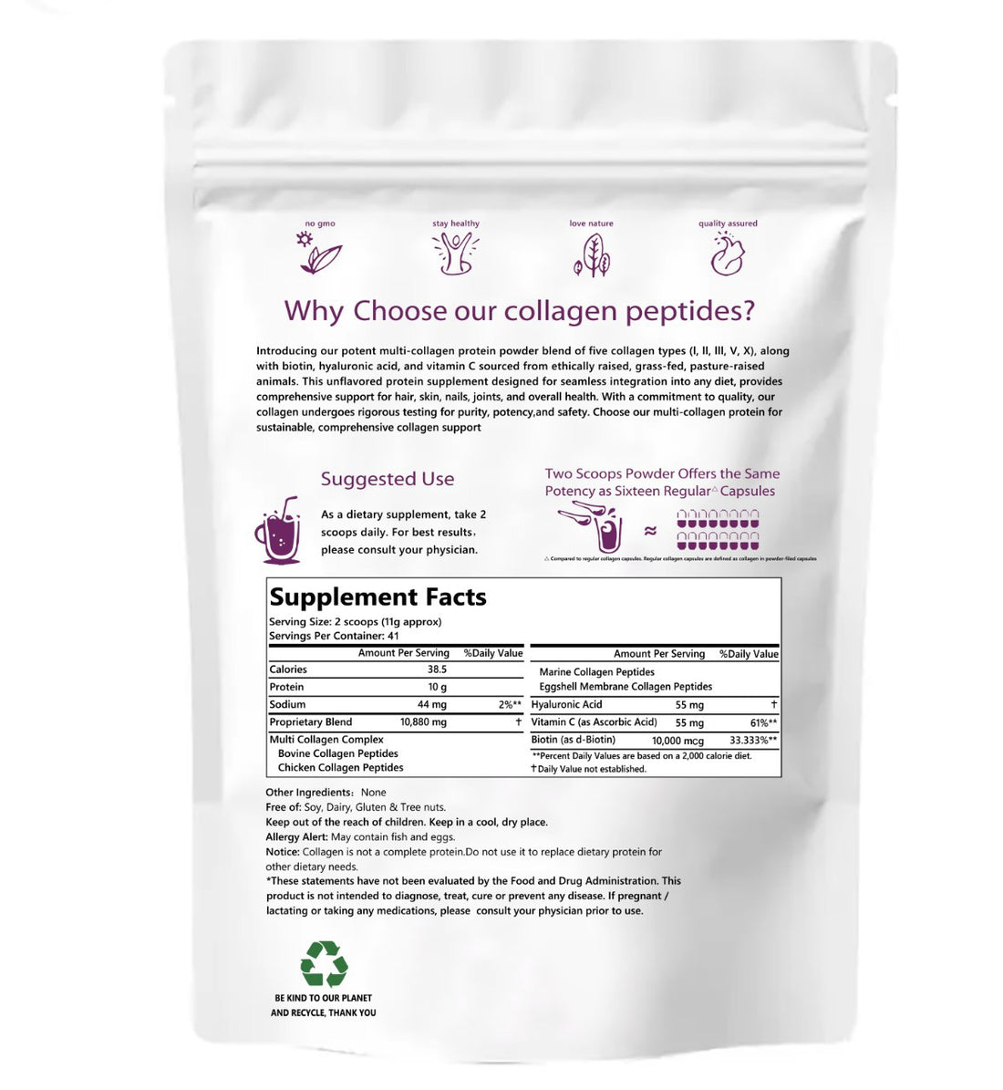 Multi-collagen Peptide Powder